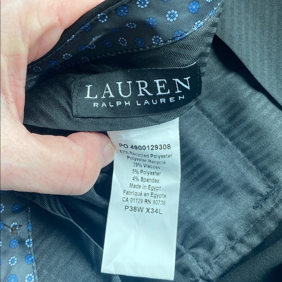 New Ralph Lauren Men's Classic Black Dress Pants 38x34 - Picture 3 of 3